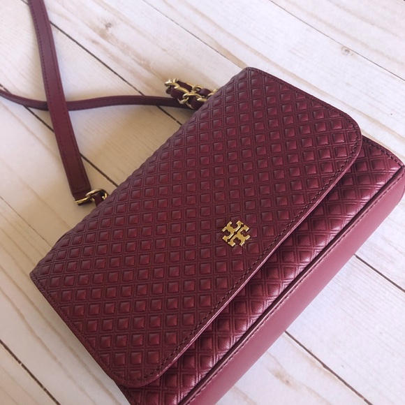 Tory Burch Marion Embossed Shrunken Shoulder Bag - Picture 4 of 7